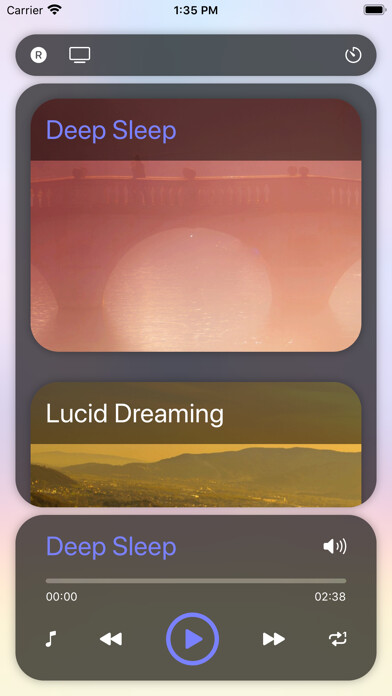 Emulate iPhone app Rem Sleep Music Dream Cycle using MyAndroid Emulate iPhone app Rem Sleep Music Dream Cycle using MyAndroid
