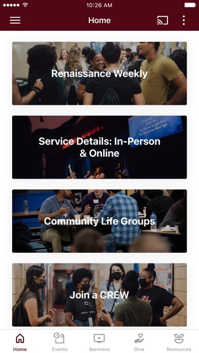 Emulate iPhone app Renaissance Church using MyAndroid Emulate iPhone app Renaissance Church using MyAndroid