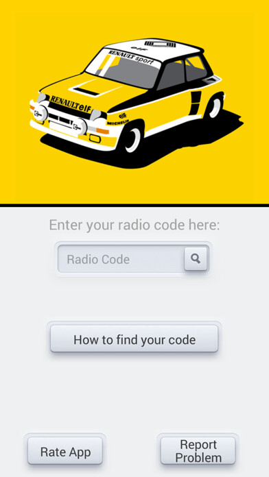 Emulate iPhone app Renault Radio Unlocker using MyAndroid Emulate iPhone app Renault Radio Unlocker using MyAndroid