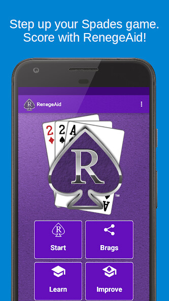 Run android online APK RenegeAid Spades Score App from MyAndroid or emulate RenegeAid Spades Score App using MyAndroid