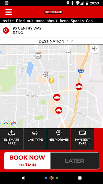 Run android online APK Reno Sparks Cab from MyAndroid or emulate Reno Sparks Cab using MyAndroid