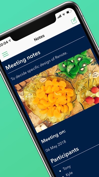 Emulate iPhone app Renote: Note & Markdown Editor using MyAndroid
