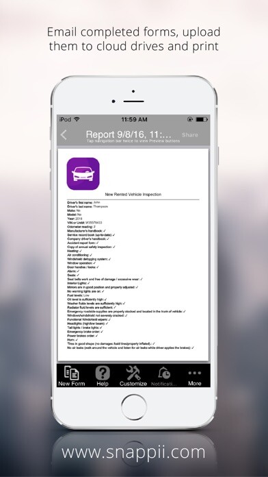 Emulate iPhone app Rental Car Daily Vehicle Inspection Checklist using MyAndroid Emulate iPhone app Rental Car Daily Vehicle Inspection Checklist using MyAndroid