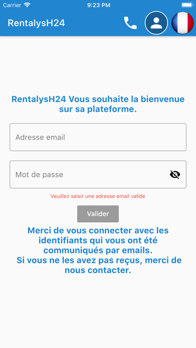 Emulate iPhone app Rentalys H24 using MyAndroid Emulate iPhone app Rentalys H24 using MyAndroid
