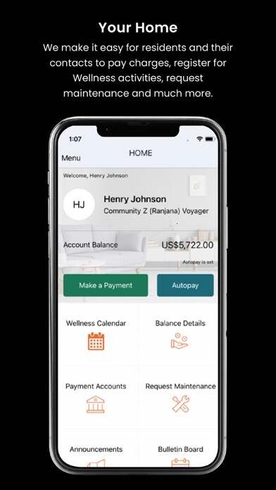 Emulate iPhone app RentCafe SeniorLiving Resident using MyAndroid