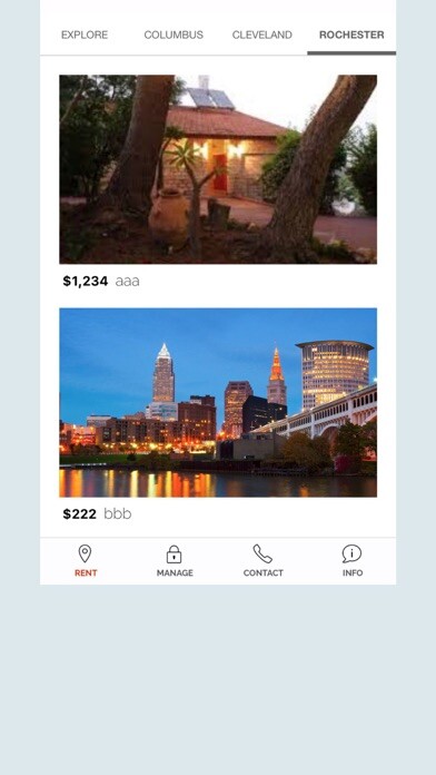 Emulate iPhone app Rent ME - Real Estate using MyAndroid