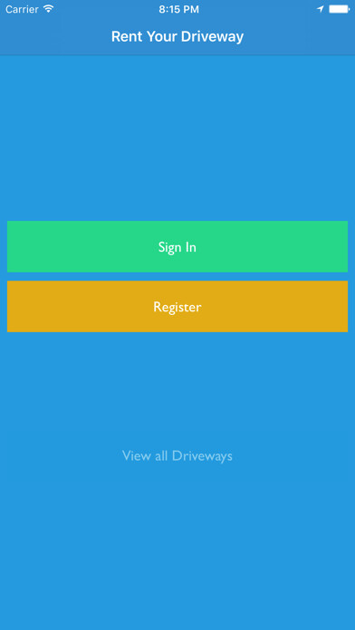 Emulate iPhone app RentYourDriveway using MyAndroid