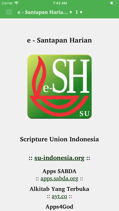Run android online APK Renungan e-SH/Santapan Harian from MyAndroid or emulate Renungan e-SH/Santapan Harian using MyAndroid