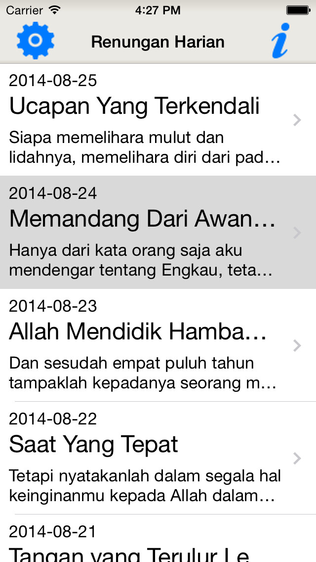 Emulate iPhone app Renungan Harian - CBN using MyAndroid Emulate iPhone app Renungan Harian - CBN using MyAndroid