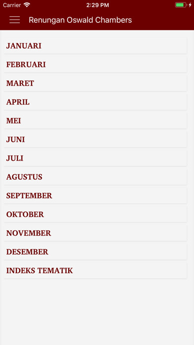 Emulate iPhone app Renungan Oswald Chambers using MyAndroid