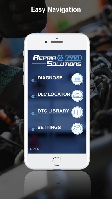 Emulate iPhone app RepairSolutions Pro using MyAndroid