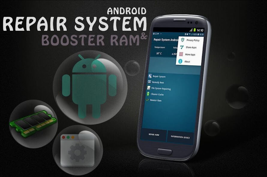 Run android online APK Repair System-Speed Booster (fix problems android) from MyAndroid or emulate Repair System-Speed Booster (fix problems android) using MyAndroid
