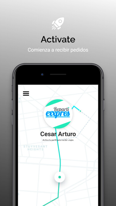 Emulate iPhone app Reparti exxpres: Repartidores using MyAndroid