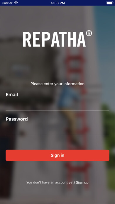 Emulate iPhone app Repatha: New Indication Launch using MyAndroid