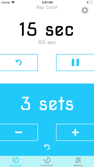 Emulate iPhone app Rep Counter with rest timer using MyAndroid