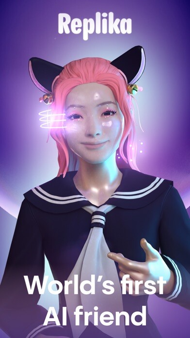 Emulate iPhone app Replika - Virtual AI Friend using MyAndroid