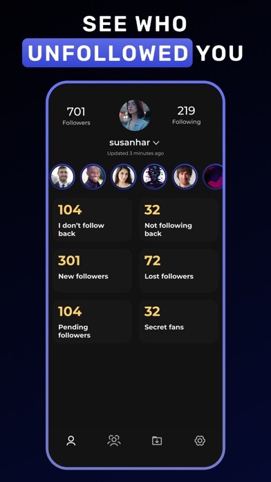 Emulate iPhone app Reports - Unfollowers Tracker using MyAndroid