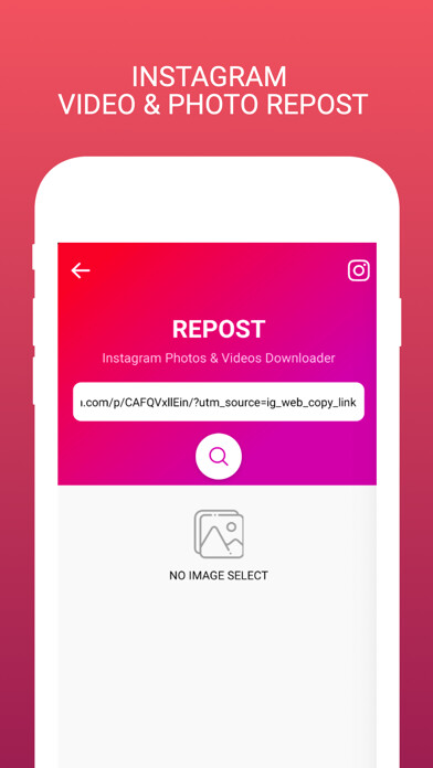 Emulate iPhone app Repost - Photo Editor using MyAndroid