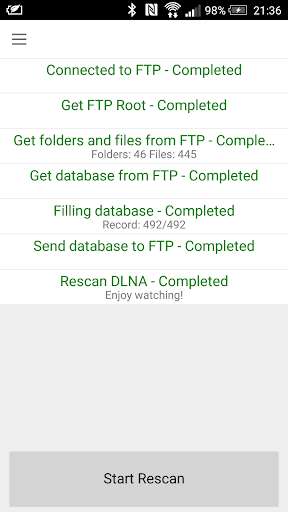 Run android online APK Rescan Archer DLNA from MyAndroid or emulate Rescan Archer DLNA using MyAndroid