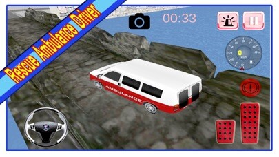 Emulate iPhone app Rescue Ambulance Driver 3d simulator - On duty Paramedic Emergency Parking, City Driving Reckless Racing Adventure using MyAndroid