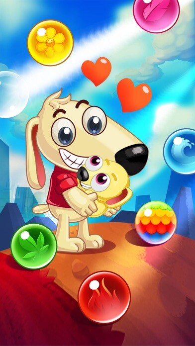 Emulate iPhone app Rescue snoopy - bubble pop using MyAndroid