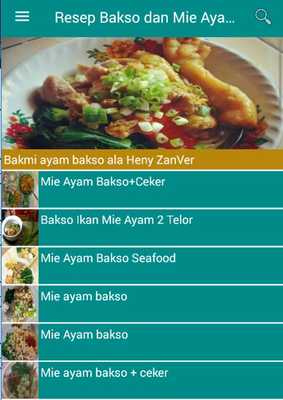 Emulate Android APK Resep Bakso dan Mie Ayam