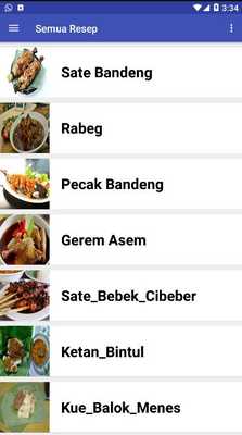 Emulate Android APK Resep Makanan Khas Banten