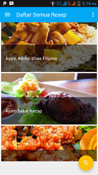 Run android online APK Resep Masakan Ayam from MyAndroid or emulate Resep Masakan Ayam using MyAndroid
