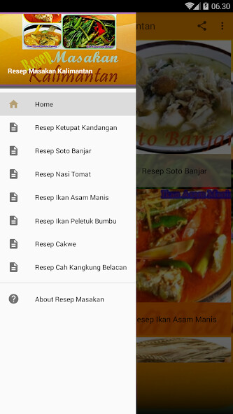 Run android online APK Resep Masakan Kalimantan from MyAndroid or emulate Resep Masakan Kalimantan using MyAndroid