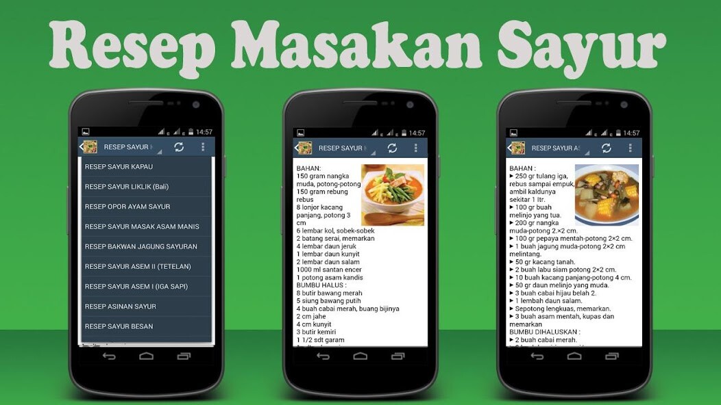 Emulate Android APK Resep Masakan Sayur