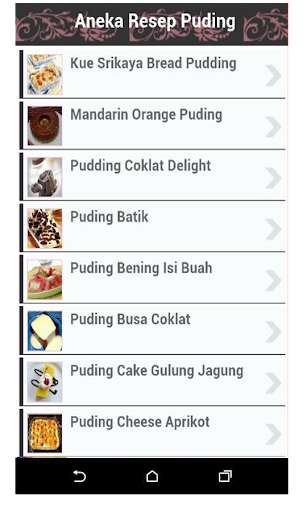 Run android online APK Resep Puding Terenak from MyAndroid or emulate Resep Puding Terenak using MyAndroid
