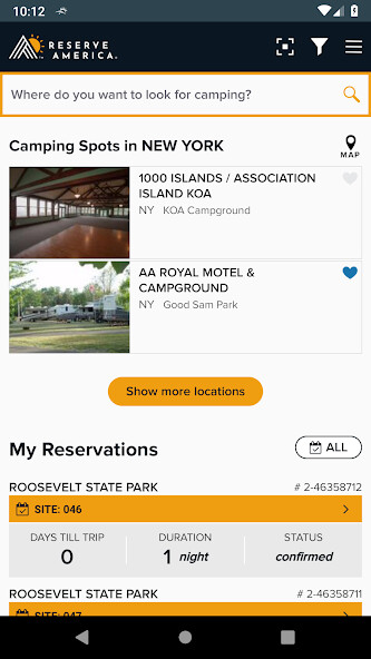 Run android online APK ReserveAmerica Camping from MyAndroid or emulate ReserveAmerica Camping using MyAndroid