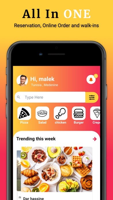 Emulate iPhone app Reservé : livraison de repas using MyAndroid Emulate iPhone app Reservé : livraison de repas using MyAndroid