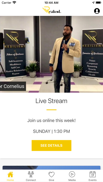 Emulate iPhone app Resilient Church using MyAndroid