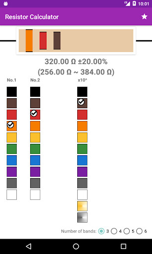 Run android online APK Resistor Code Calculator - Ohm Color Band Reader from MyAndroid or emulate Resistor Code Calculator - Ohm Color Band Reader using MyAndroid