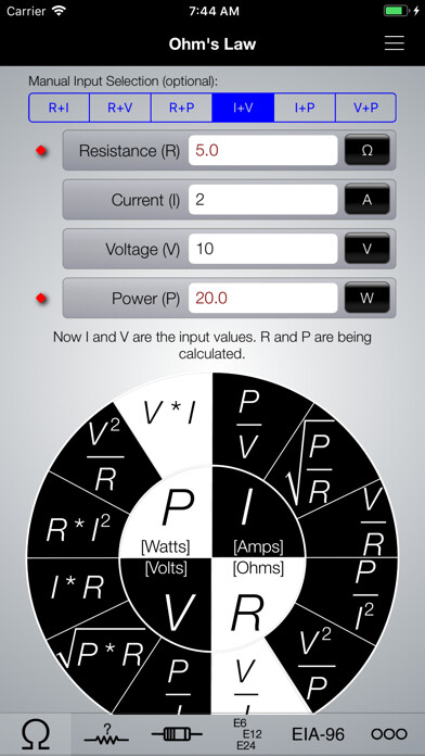 Emulate iPhone app Resistor ToolKit, Color Codes using MyAndroid Emulate iPhone app Resistor ToolKit, Color Codes using MyAndroid