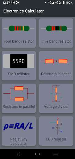 Run android online APK Resistor value calculator- Color and SMD code from MyAndroid or emulate Resistor value calculator- Color and SMD code using MyAndroid