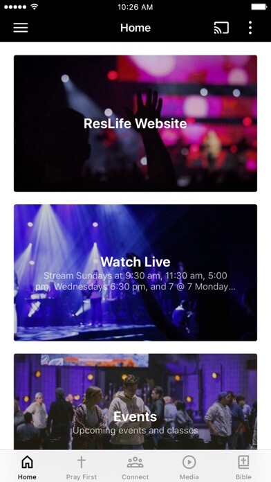 Emulate iPhone app ResLife Church using MyAndroid Emulate iPhone app ResLife Church using MyAndroid