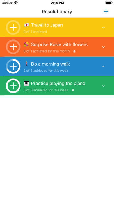 Emulate iPhone app Resolutionary - Habit Tracker using MyAndroid Emulate iPhone app Resolutionary - Habit Tracker using MyAndroid