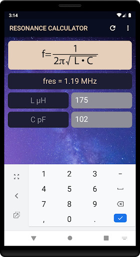 Run android online APK Resonance Calculator (Real Time) from MyAndroid or emulate Resonance Calculator (Real Time) using MyAndroid