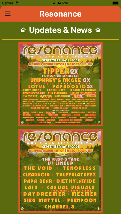 Emulate iPhone app Resonance Music Festival using MyAndroid Emulate iPhone app Resonance Music Festival using MyAndroid