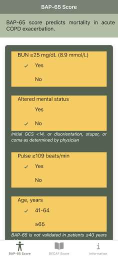 Run android online APK Respiratory COPD Exacerbation: BAP65 & DECAF Score from MyAndroid or emulate Respiratory COPD Exacerbation: BAP65 & DECAF Score using MyAndroid Run android online APK Respiratory COPD Exacerbation: BAP65 & DECAF Score from MyAndroid or emulate Respiratory COPD Exacerbation: BAP65 & DECAF Score using MyAndroid