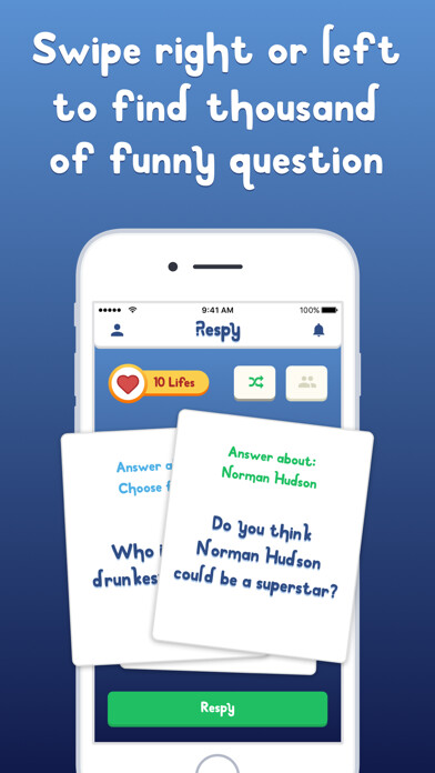 Emulate iPhone app Respy - Funny Questions using MyAndroid Emulate iPhone app Respy - Funny Questions using MyAndroid