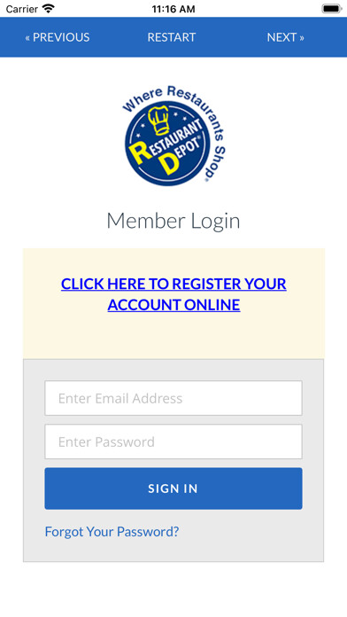 Emulate iPhone app Restaurant Depot Mobile using MyAndroid Emulate iPhone app Restaurant Depot Mobile using MyAndroid