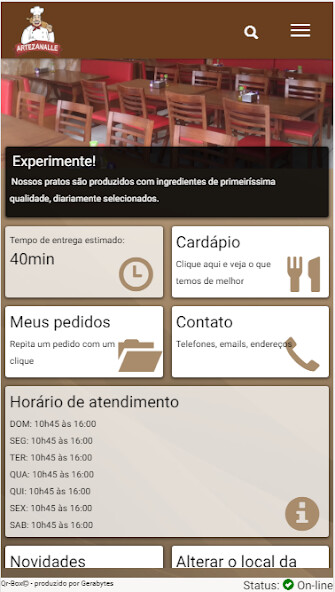 Run android online APK Restaurante Artezanalle from MyAndroid or emulate Restaurante Artezanalle using MyAndroid