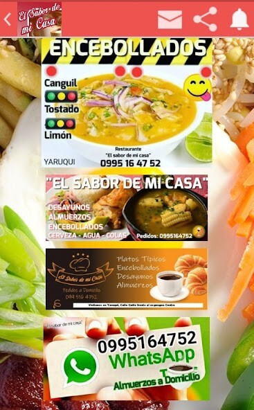 Run android online APK Restaurante El sabor de mi casa from MyAndroid or emulate Restaurante El sabor de mi casa using MyAndroid