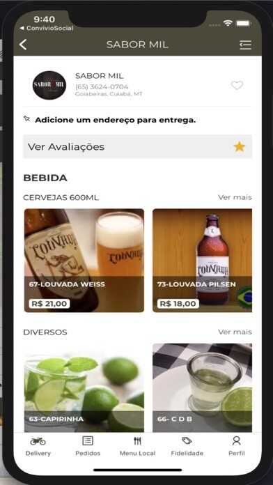 Emulate iPhone app Restaurante Sabor Mil using MyAndroid Emulate iPhone app Restaurante Sabor Mil using MyAndroid