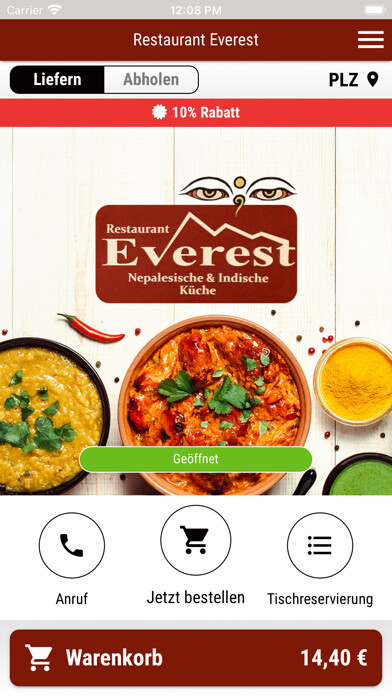 Emulate iPhone app Restaurant Everest using MyAndroid Emulate iPhone app Restaurant Everest using MyAndroid
