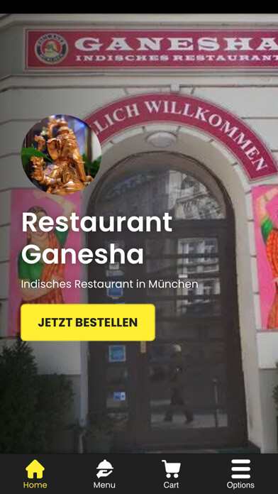 Emulate iPhone app Restaurant Ganesha München using MyAndroid Emulate iPhone app Restaurant Ganesha München using MyAndroid