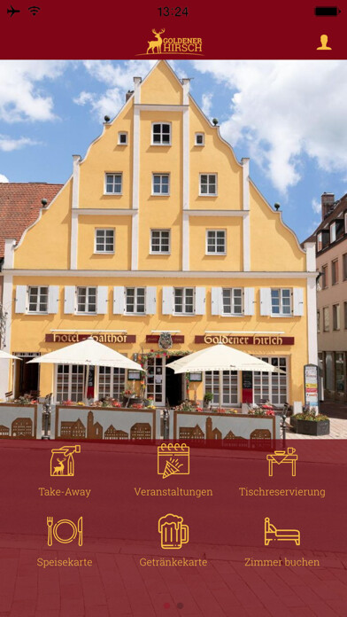 Emulate iPhone app RESTAURANT Goldener Hirsch using MyAndroid Emulate iPhone app RESTAURANT Goldener Hirsch using MyAndroid